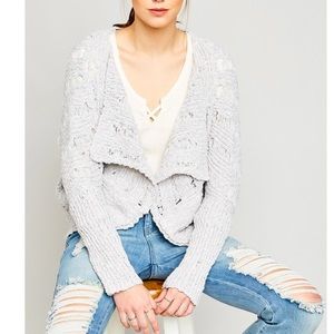 Asymmetrical knit cardigan